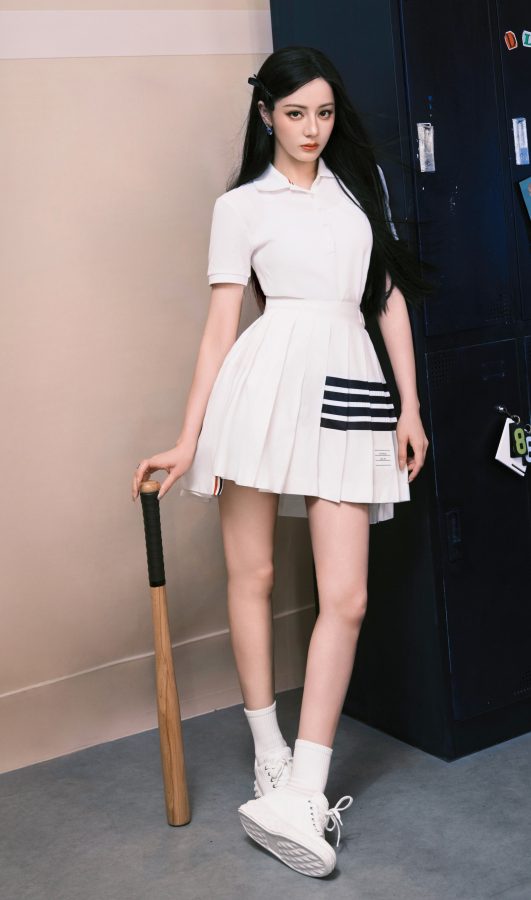 迪丽热巴穿白裙出席护舒宝新品全球发布会美腿纤细(6/15)